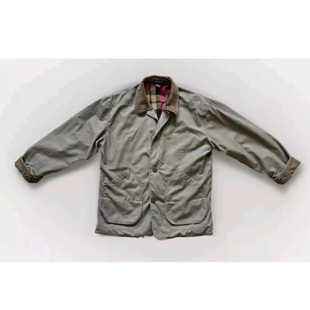 J. Crew Mens Vintage Chore Coat Large English Field Barn Hunting Jacket